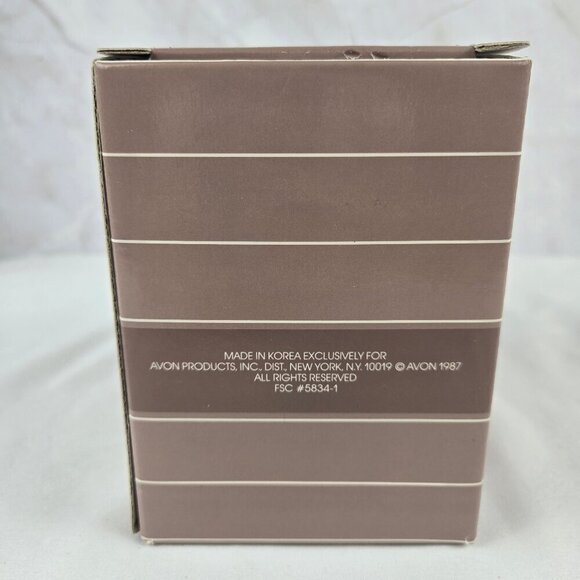 Vintage Porcelain Apothecary Jar White Pink Gray Pattern with Pink Stripe Accent - Picture 10 of 12